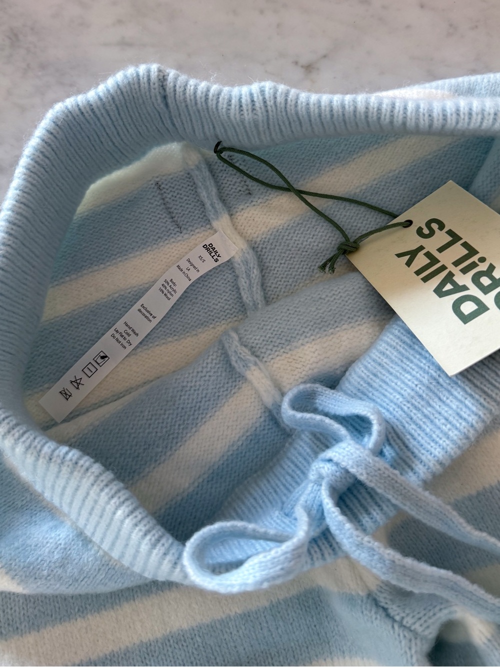 daily drills blue striped knit pants - Picture 3 of 4
